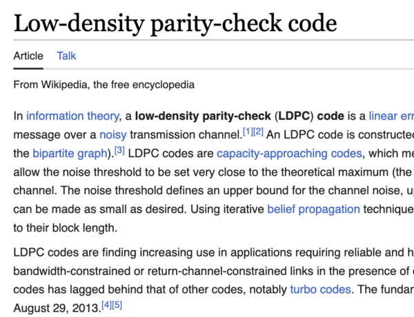 Low Density Parity Check Code