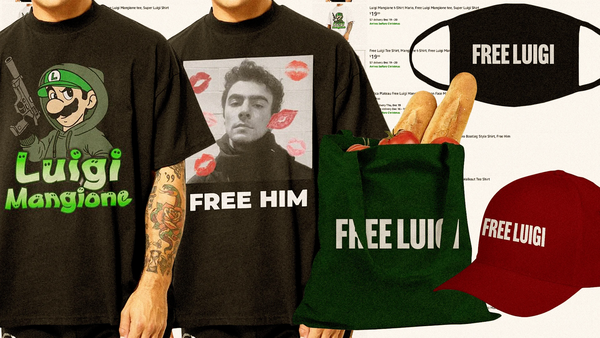 ‘Free Luigi’ merchandise