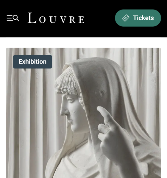 the Louvre’s logo website and branding